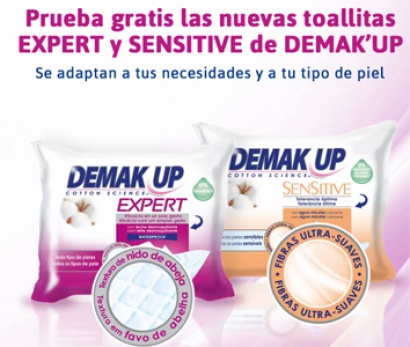 Toallitas desmaquillantes DemakUp Expert y Sensitive