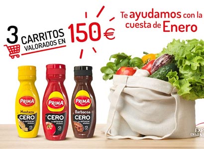3 vales de 150€ y 3 lotes de salsas prima 3 vales de 150€ y 3 lotes de salsas prima